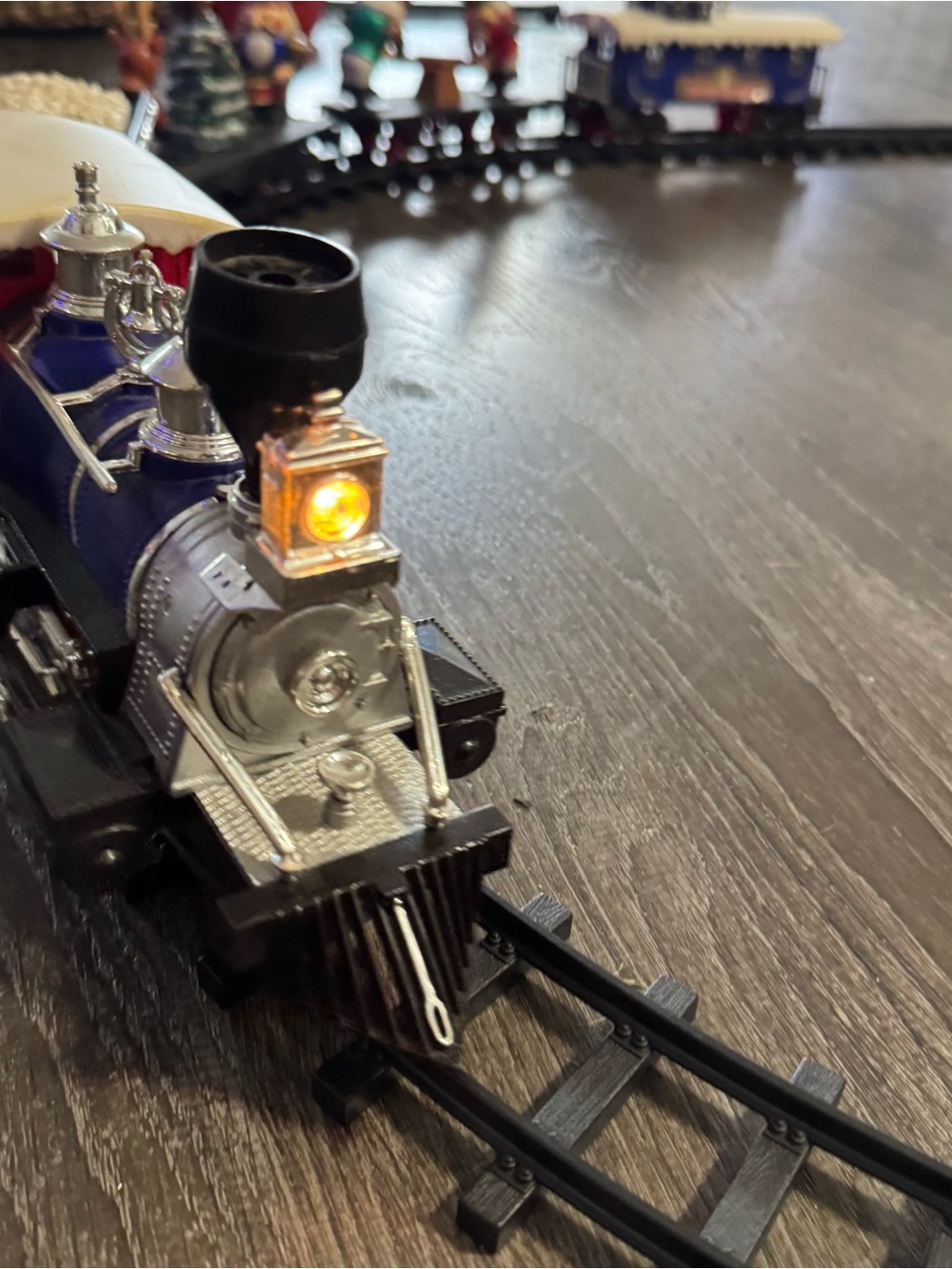 Vintage Toy State Christmas Train Combo Lot 1992 Base Set W/ 2 1996 Animated Car